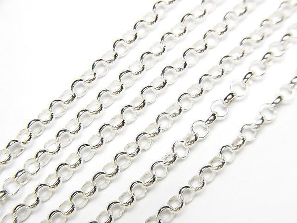 Silver925 Rolo Chain 2.5mm Pure Silver Finish 10cm