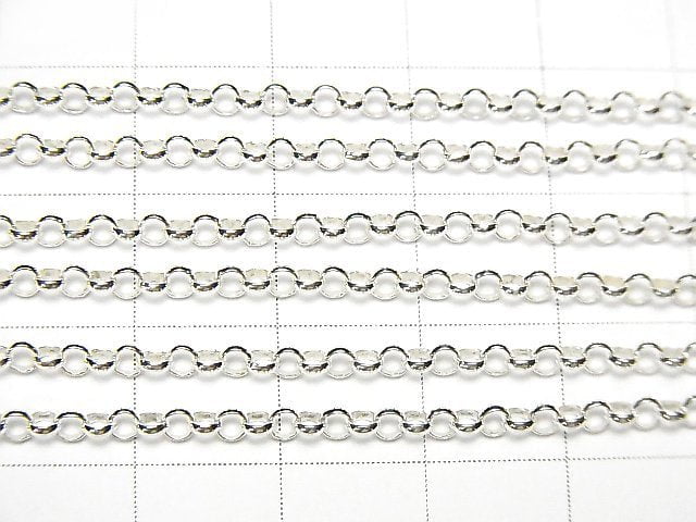 Silver925 Rolo Chain 2.5mm Pure Silver Finish 10cm