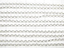 Silver925 Rolo Chain 2.5mm Pure Silver Finish 10cm