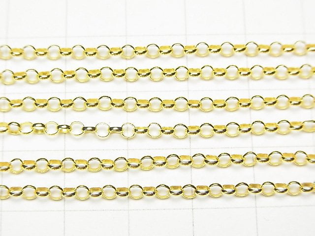 Silver925 Rolo Chain 2.5mm 18KGP 10cm