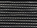 Silver925 Long Rolo Chain 1.8mm Rhodium Plated 10cm