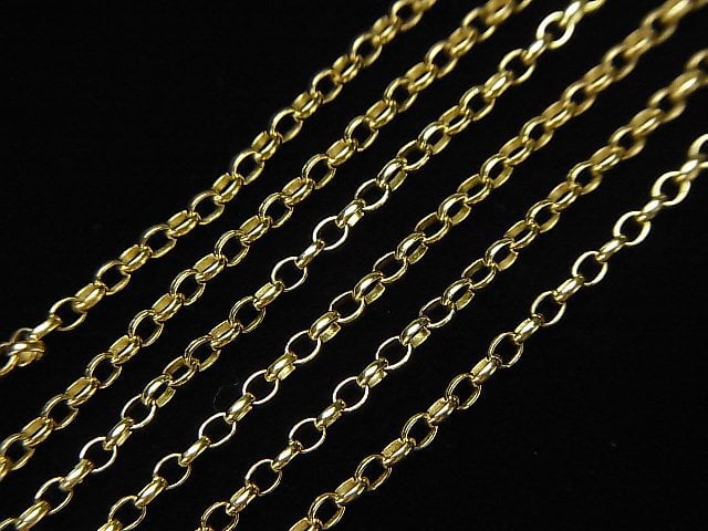 Silver925 Long Rolo Chain 1.8mm 18KGP 10cm