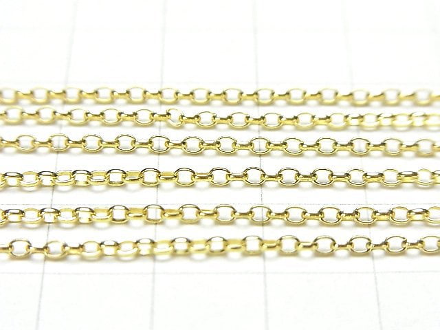 Silver925 Long Rolo Chain 1.8mm 18KGP 10cm