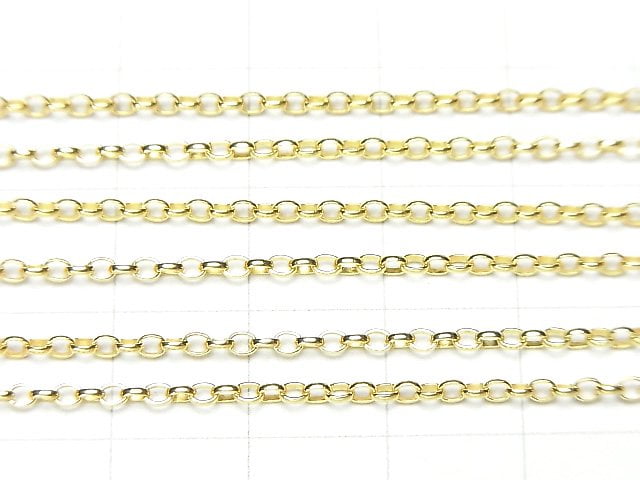 Silver925 Long Rolo Chain 1.8mm 18KGP 10cm