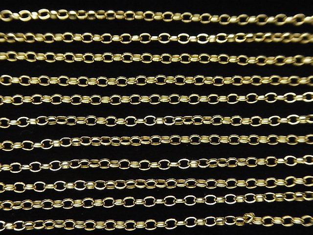 Silver925 Long Rolo Chain 1.8mm 18KGP 10cm