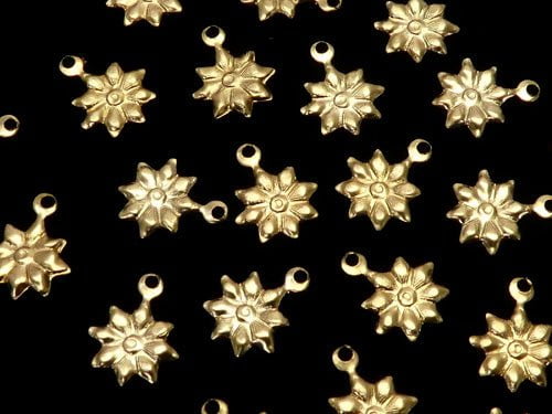 14KGF Charm 10x8mm Flower 1pc