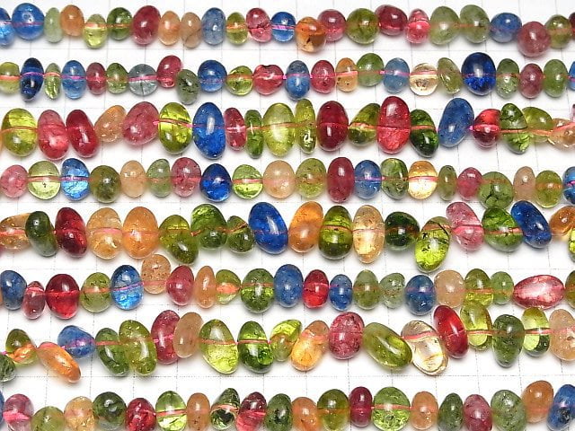 [Video] Multi-color Crystal Nugget 1strand beads (aprx.15inch/37cm)