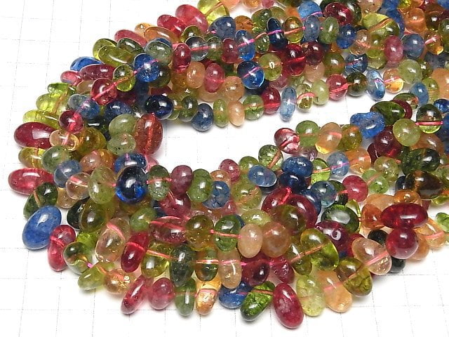 [Video] Multi-color Crystal Nugget 1strand beads (aprx.15inch/37cm)