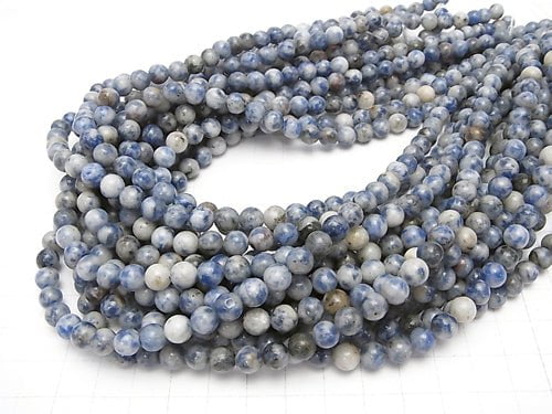 1strand $4.79! Brazil Sodalite Round 6mm 1strand beads (aprx.15inch / 36cm)