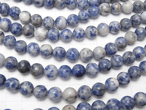 Brazil Sodalite Round 8mm 1strand beads (aprx.14inch / 36cm)