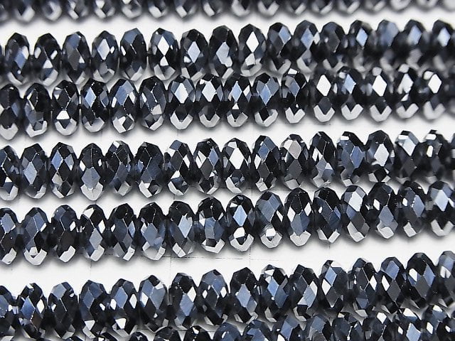 [Video]Terahertz Faceted Button Rondelle 7x7x3.5mm half or 1strand beads (aprx.15inch/37cm)