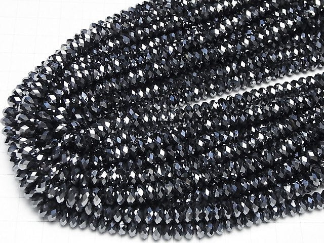 [Video]Terahertz Faceted Button Rondelle 7x7x3.5mm half or 1strand beads (aprx.15inch/37cm)