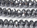 [Video]Terahertz  Faceted Button Rondelle 10x10x6mm  half or 1strand beads (aprx.15inch/38cm)