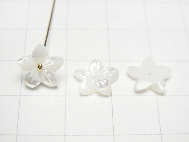 [Video]Mother of Pearl MOP AAA White Flower 6-20mm Center Hole 4pcs