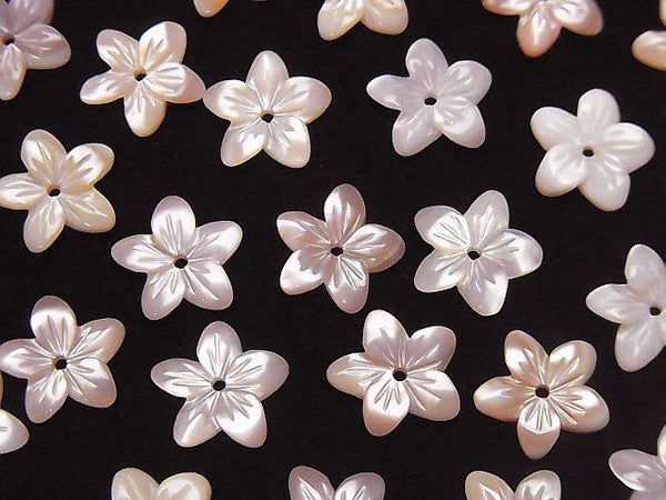 [Video] High Quality Pink Shell AAA Flower [8mm][10mm][12mm] Center Hole 2pcs