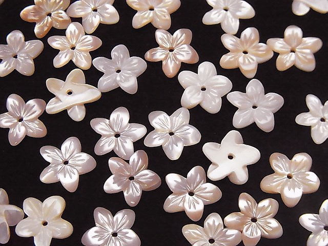 [Video] High Quality Pink Shell AAA Flower [8mm][10mm][12mm] Center Hole 2pcs