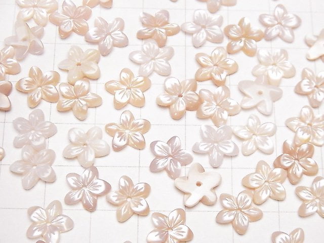 [Video] High Quality Pink Shell AAA Flower [8mm][10mm][12mm] Center Hole 2pcs