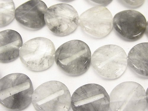 Coin, Other Quartz, Twist Gemstone Beads