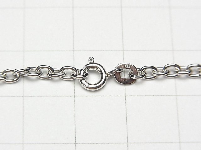 Silver925  Cable Chain  2.8mm Rhodium Plated  [18cm][38cm][40cm][45cm][50cm] 1pc