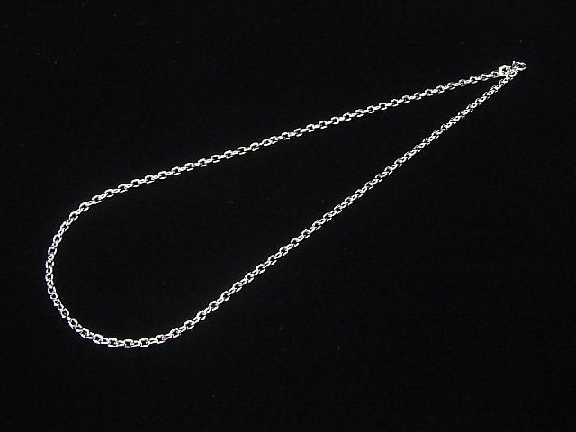 Silver925  Cable Chain  2.8mm Rhodium Plated  [18cm][38cm][40cm][45cm][50cm] 1pc