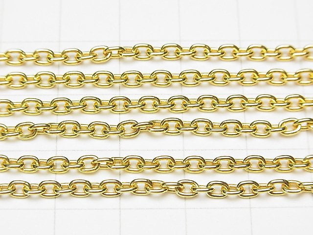 Silver925  Cable Chain  2.8mm Gauge 0.4mm 18KGP 1pc $12.99