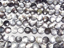 [Video] Black Shell (Black-lip Oyster) AAA Faceted Coin 10x10x4mm Half or 1-Strand Beads (approx. 15 inches/38 cm)