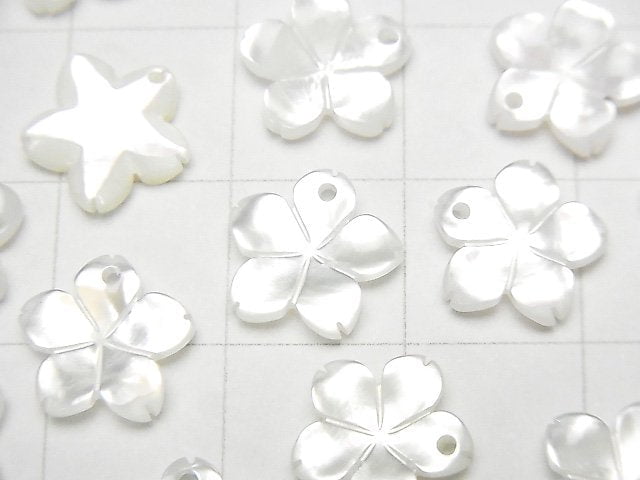 [Video] High quality White Shell AAA Flower [6 mm] [8 mm] [10 mm] [12 mm] [14 mm] 3 pcs!