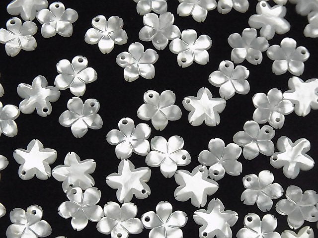 [Video] High quality White Shell AAA Flower [6 mm] [8 mm] [10 mm] [12 mm] [14 mm] 3 pcs!