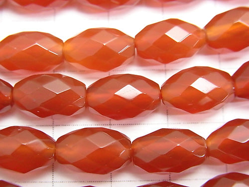 1strand $6.79! Red Agate Faceted Rice 12x8x8mm 1strand beads (aprx.14inch / 35cm)