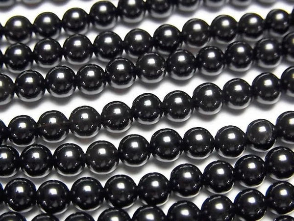 [Video] Russia Morion Crystal Quartz AAA Round 4mm half or 1strand beads (aprx.15inch/38cm)