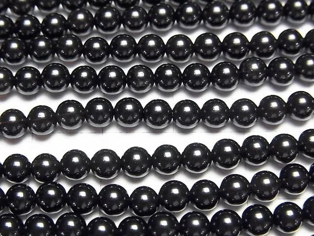 [Video] Russia Morion Crystal Quartz AAA Round 4mm half or 1strand beads (aprx.15inch/38cm)