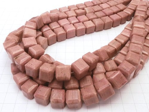 Siliceous Schist  Cube Shape 12x12x12 half or 1strand beads (aprx.15inch/38cm)