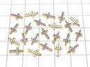 Metal Parts Charm with CZ Cross 10 x 5 mm [Amethyst] gold color 2