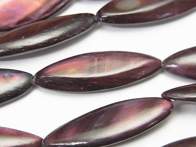 Wine red color Shell Marquise 30x10x4mm 1strand beads (aprx.14inch/34cm)