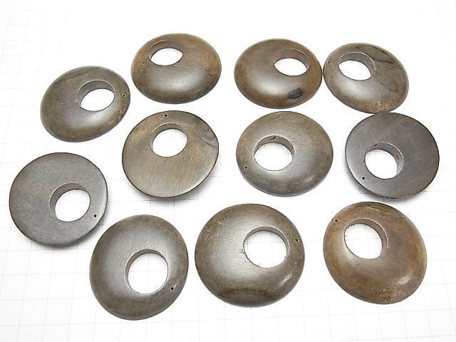 2 pcs $2.79! Gray wood Coin (donut) 40 x 40 x 6 mm 2 pcs