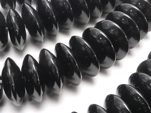 Onyx, Roundel Gemstone Beads