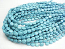 Magnesite Turquoise  Oval 10x8x4mm 1strand beads (aprx.15inch/37cm)
