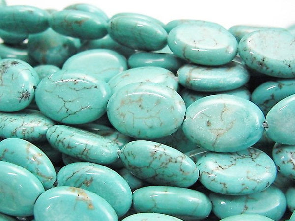 Magnesite Turquoise, Oval Gemstone Beads