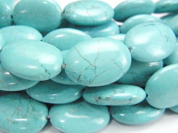 Magnesite Turquoise, Oval Gemstone Beads