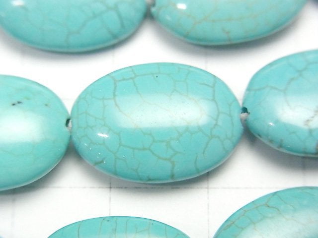 Magnesite Turquoise  Oval 18x13x5mm 1strand beads (aprx.15inch/36cm)