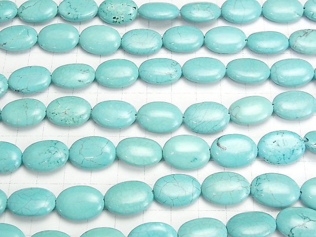 Magnesite Turquoise  Oval 18x13x5mm 1strand beads (aprx.15inch/36cm)