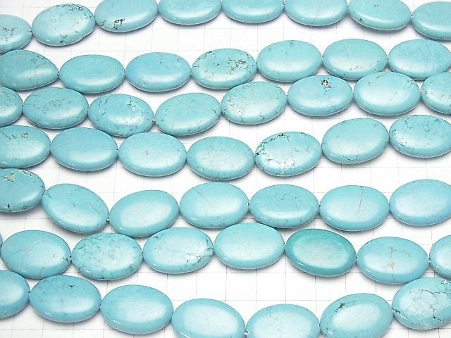 Magnesite Turquoise  Oval 25x18x7mm 1strand beads (aprx.15inch/37cm)