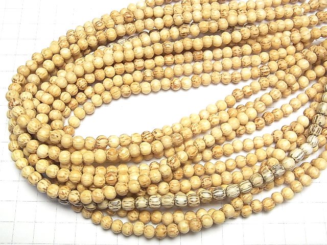 1strand $2.39! Wood Beads Round 6-7mm White 1strand beads (aprx.16inch / 39cm)