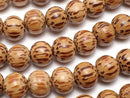Wood Beads  Semi Round 8mm 1strand beads (aprx.15inch/38cm)