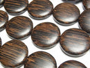 Wood Beads  Coin 20x20x5mm 1strand beads (aprx.15inch/37cm)