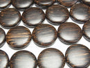 Wood Beads  Coin 20x20x5mm 1strand beads (aprx.15inch/37cm)