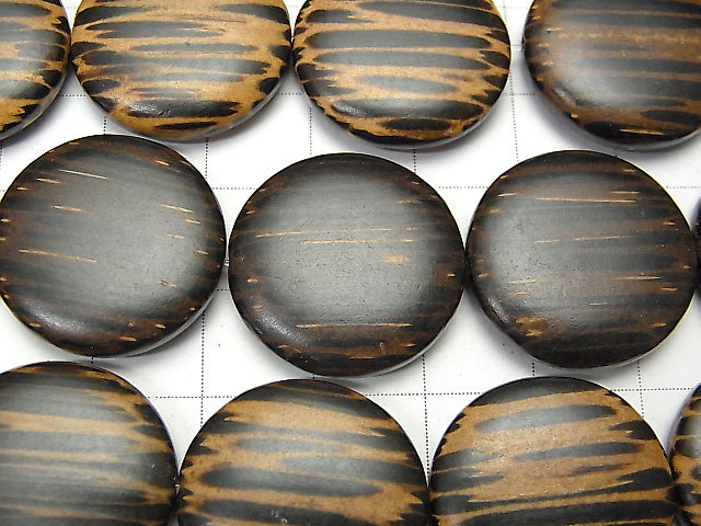 Wood Beads Coin 20x20x5mm 1strand beads (aprx.15inch/38cm)