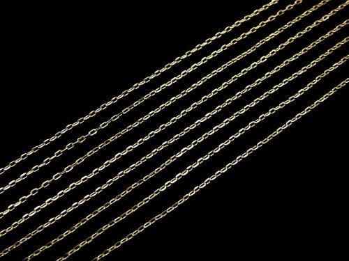 [Video][K10 Yellow Gold]Cut Cable Chain NO.1 0.65mm [40cm][45cm]Necklace 1pc