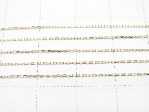 [Video][K10 Yellow Gold] Cut Cable Chain NO.1 0.65mm [40cm][45cm] Necklace 1pc