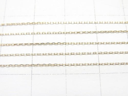 [Video][K10 Yellow Gold]Cut Cable Chain NO.1 0.65mm [40cm][45cm]Necklace 1pc